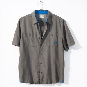 Under Armour Men's Gray and Blue Button-Down Shirt